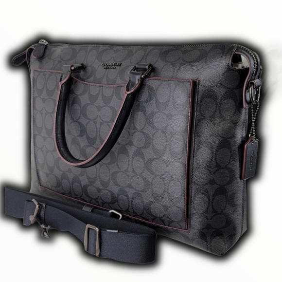 Coach Signature Laptop Bag Designer Breefcase NWT - Picture 2 of 13